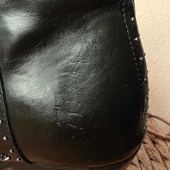 Sam Edelman Black Studded Ankle Boots - Picture 12 of 13